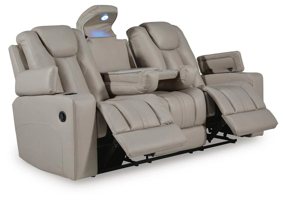 Next Move Reclining Sofa with Drop Down Table
