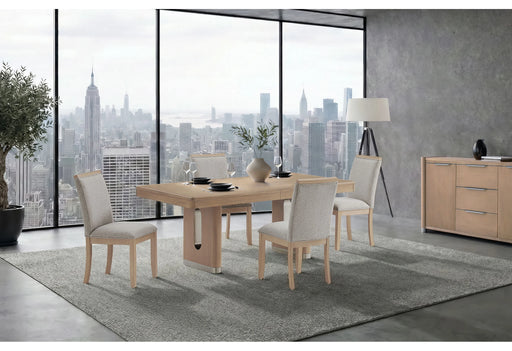 D1248 Natural Dining Table and 4 Dining Chairs