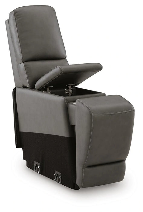 5Z-Harrenhurst Power Reclining Sectional Loveseat with Console