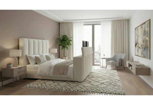 Serenity Bed with Speaker, TV Lift and Fireplace
