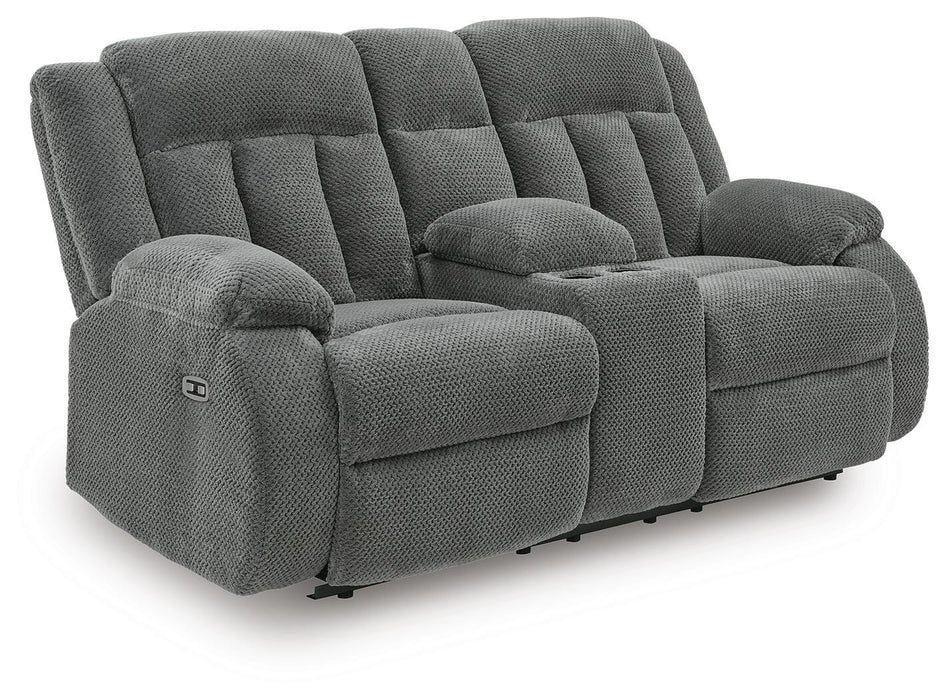 Greely Bend Power Reclining Loveseat with Console