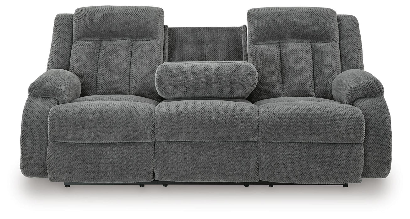 Greely Bend Power Reclining Sofa with Drop Down Table