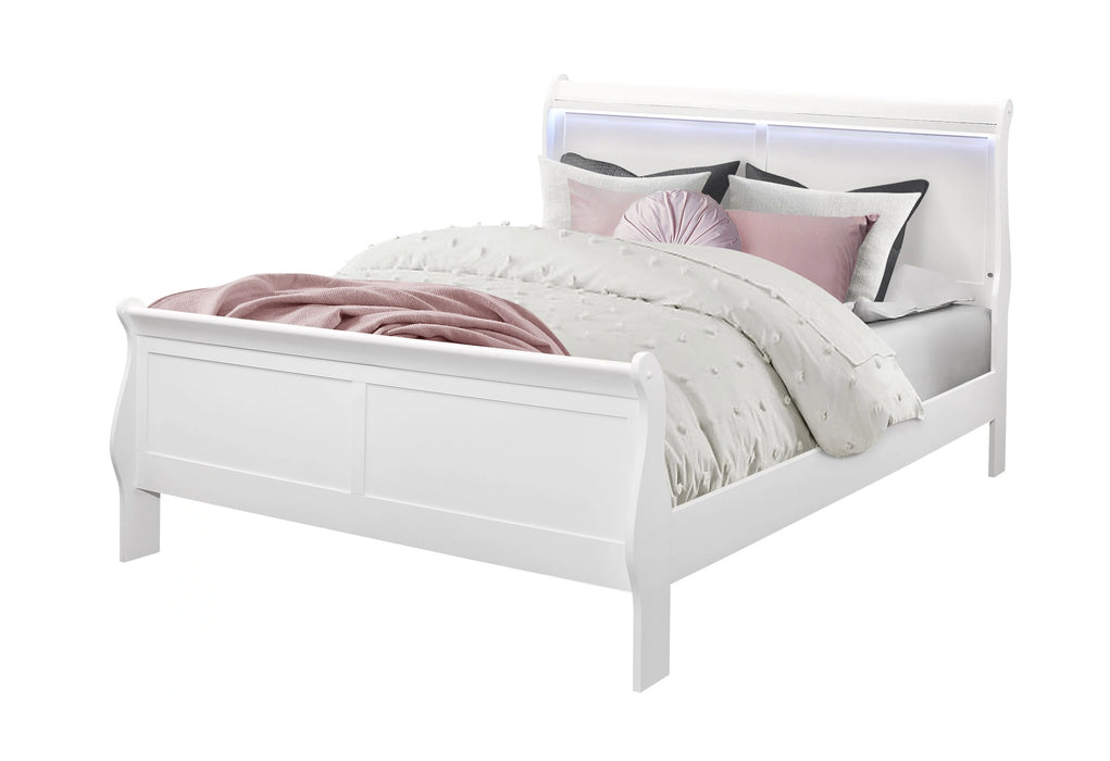 Charlie Bed with LED, Dresser, Mirror, Nightstand