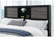 Lisbon Grey/Black Bookcase King Bed Group