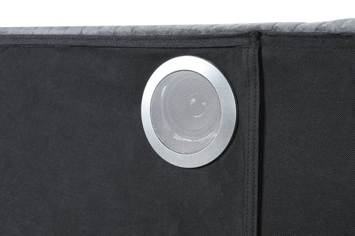 Galaxy Home Lizelle Queen Bed in with Ambient Lighting in Black image