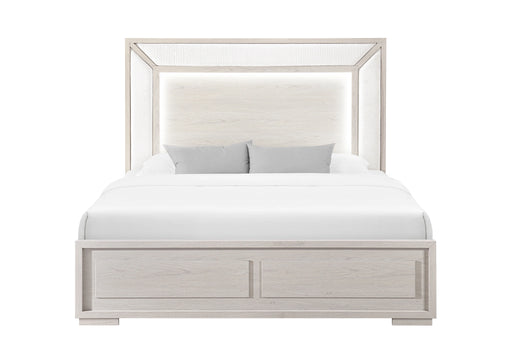 Clara Beige Bed with LED