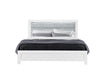 Luccia White Bed with LED, Dresser, Mirror, Nightstand