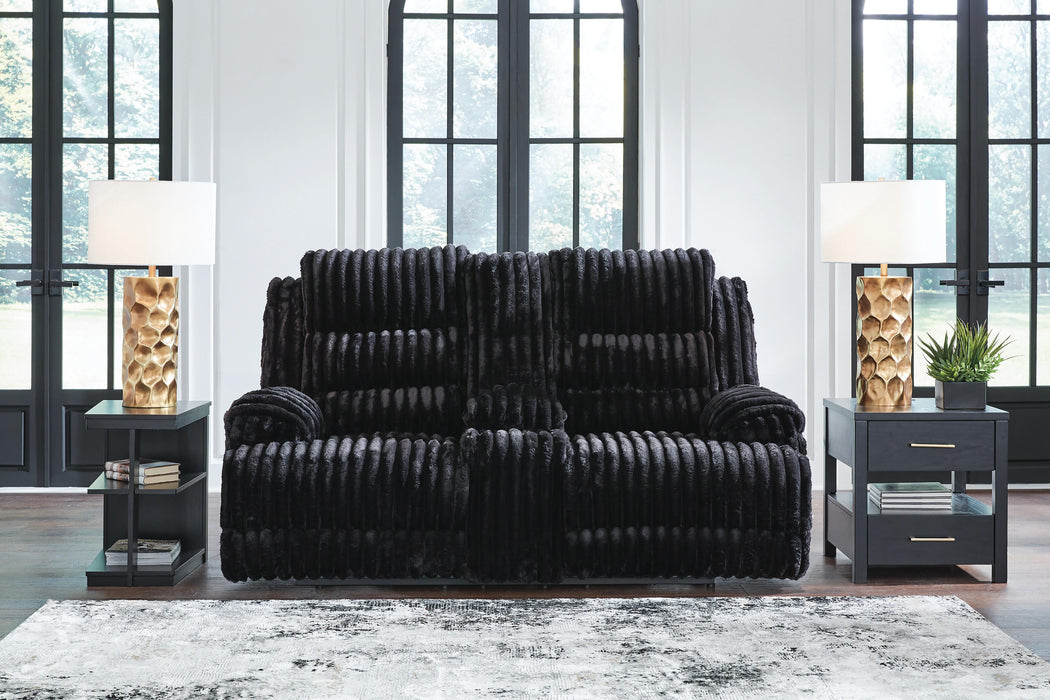 Technique Power Reclining Loveseat with Console