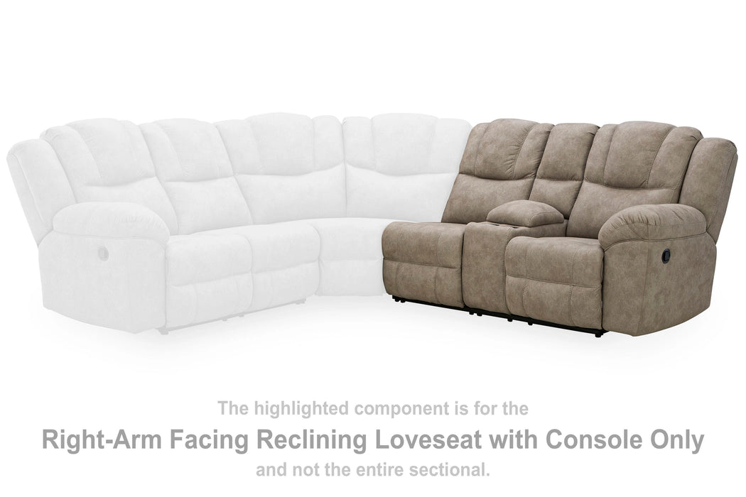 Ravenswaye Reclining Sectional with Double Console