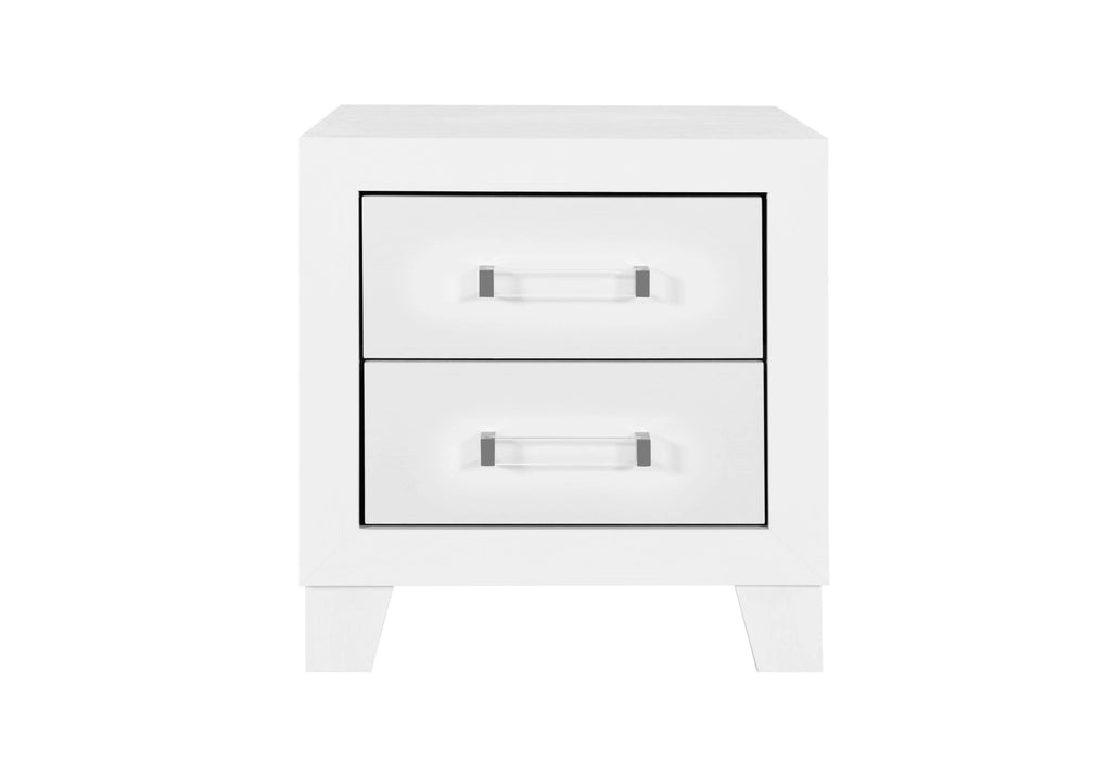 Luccia White Bed Group with LED