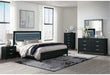 Reid Black Bed Dresser Mirror Nightstand