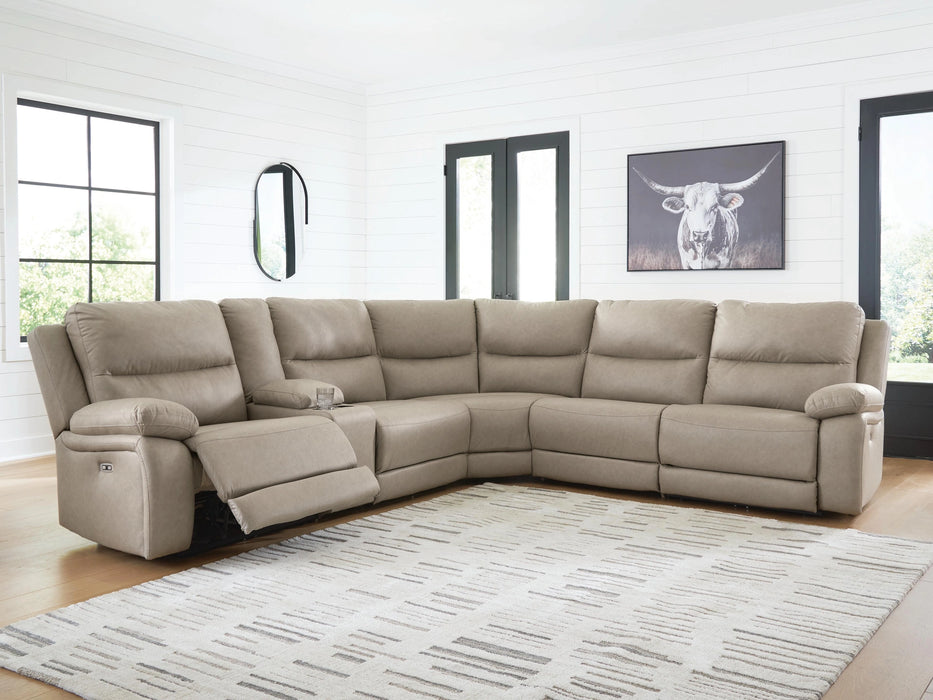 Brannigan Reclining Sectional with Storage Console