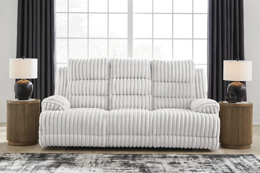 Technique Power Reclining Sofa with Drop Down Table