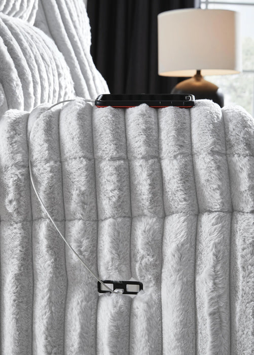 Technique Power Reclining Sofa with Drop Down Table