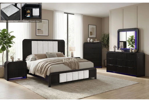 Beckett Wht/Blk Bed Group