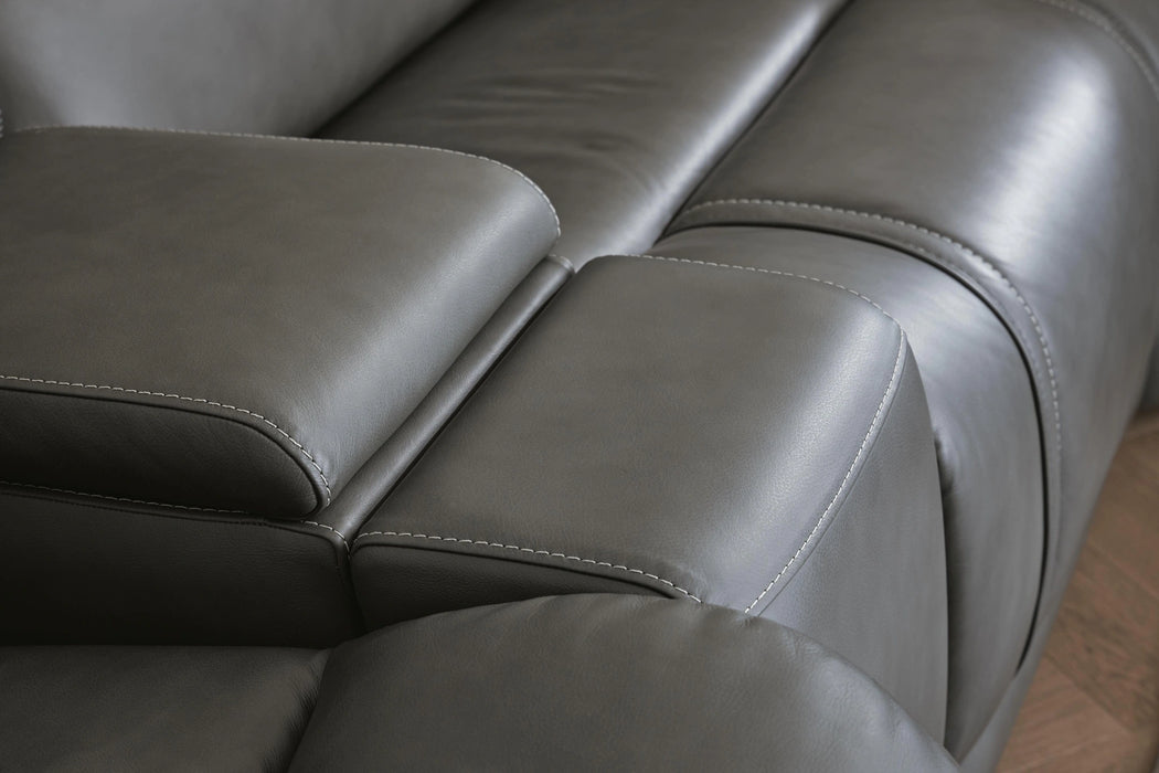 5Z-Harrenhurst Power Reclining Sectional Loveseat with Console