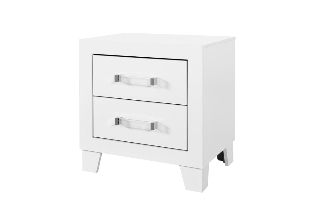 Luccia White Bed Group with LED