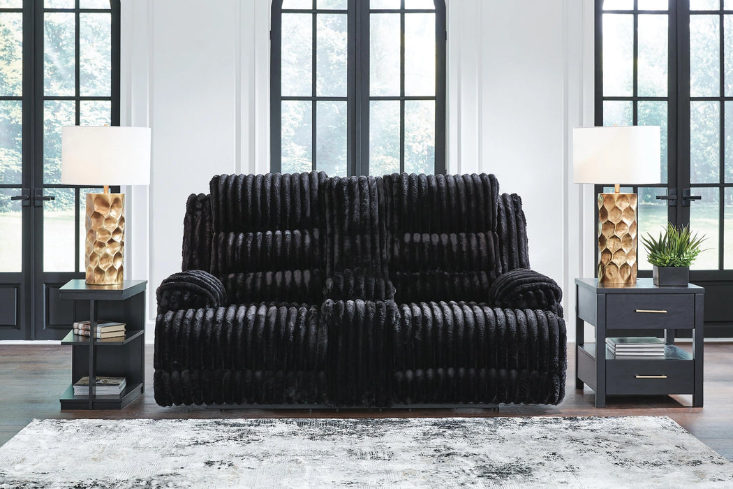 Technique Power Reclining Loveseat with Console