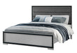 Amelia Grey Black Bed with LED