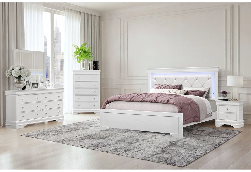 Pompei Bed Group with LED