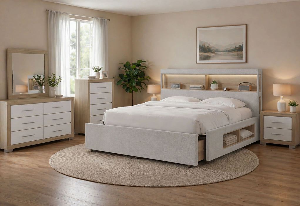 Sadie/Emma Beige Bed Group