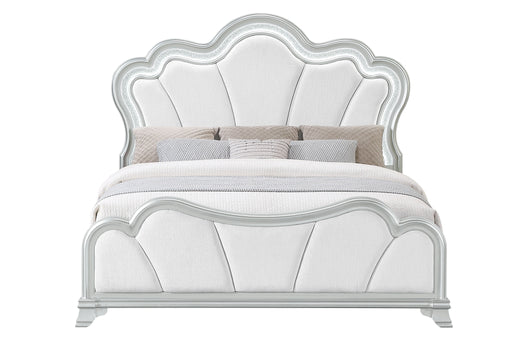 Aria Silver Bed with LED