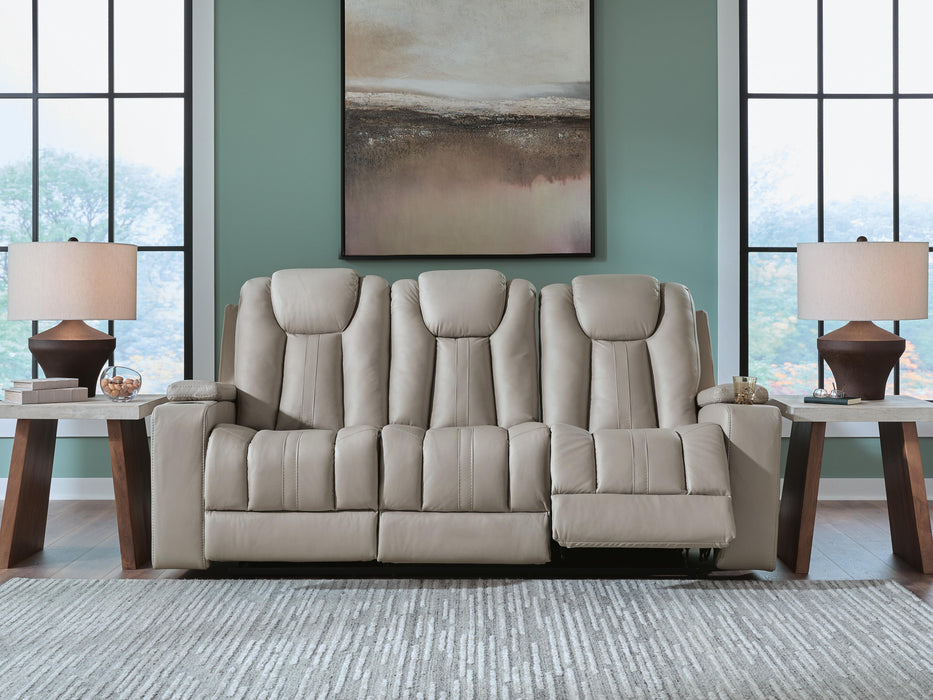 Next Move Reclining Sofa with Drop Down Table