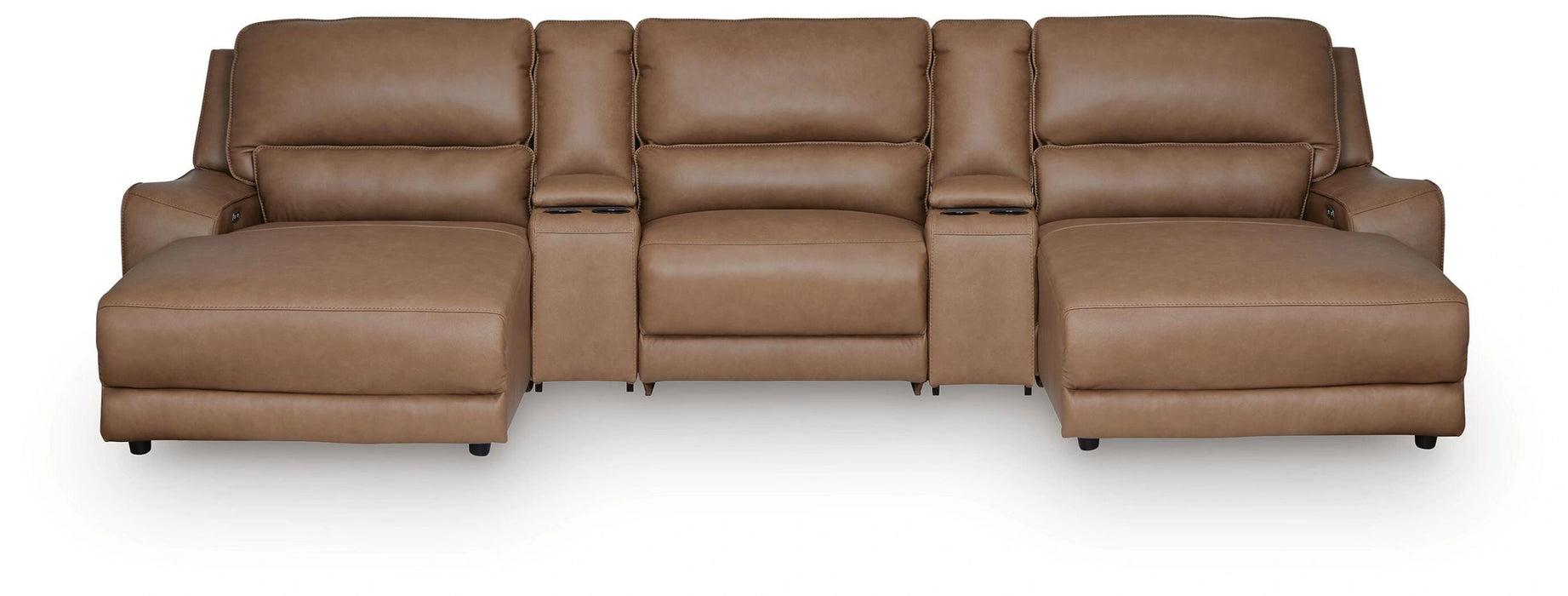 Silverbrooke Reclining Sectional with Double Chaise and Storage Consoles