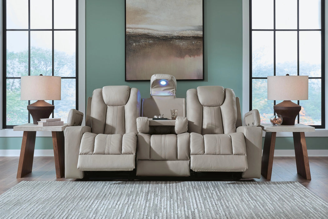 Next Move Reclining Sofa with Drop Down Table