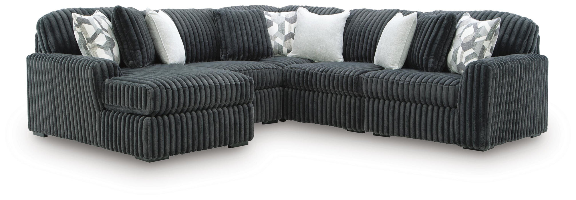 Midnight-Madness Sectional with Chaise
