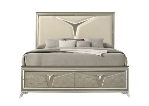 Galaxy Home Samantha Queen Bed in Silver image