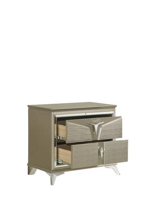 Galaxy Home Samantha Nightstand Silver