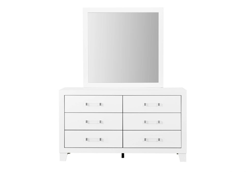 Luccia White Bed Group with LED