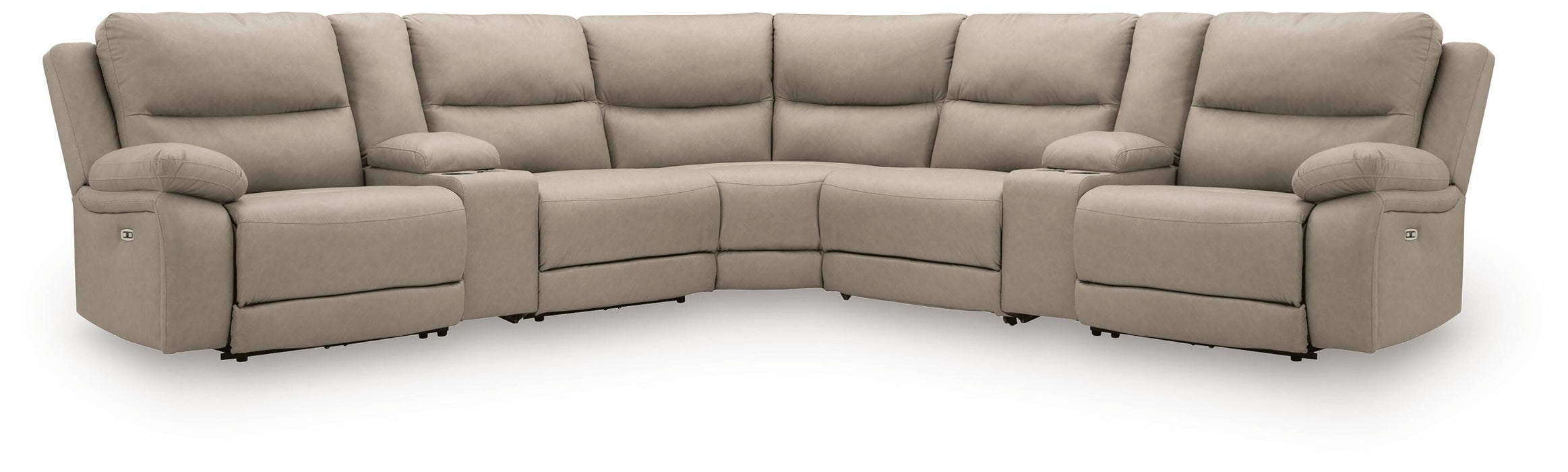 Brannigan Reclining Sectional with Storage Consoles