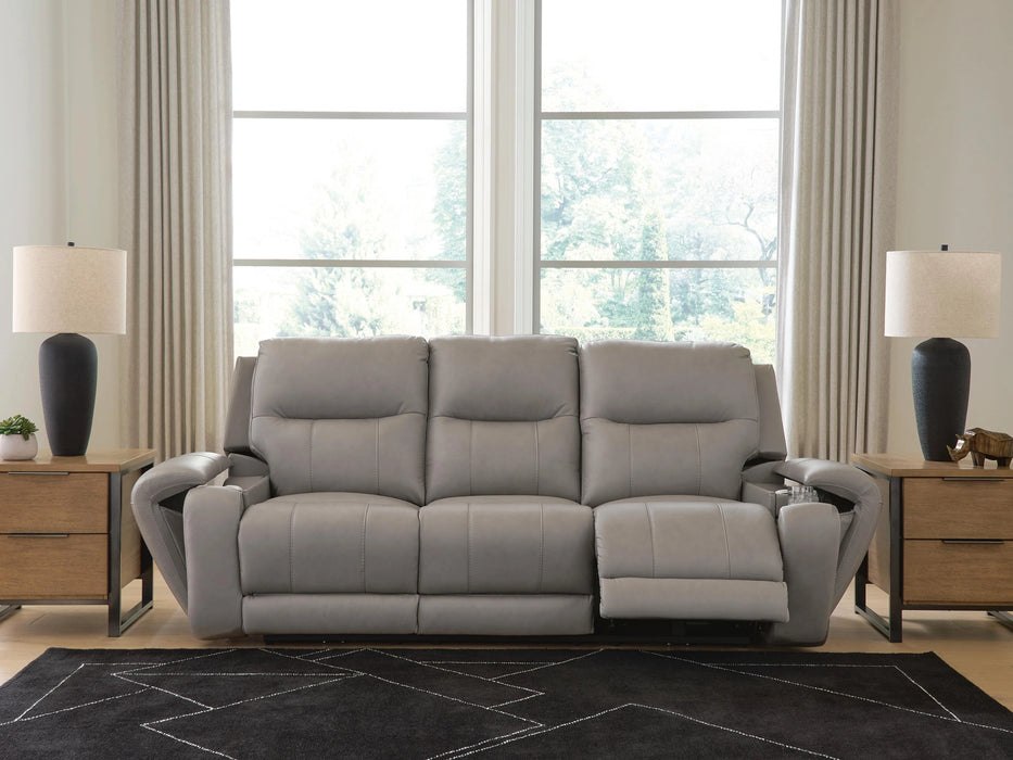 Trendsetter Power Reclining Sofa with Audio Seating