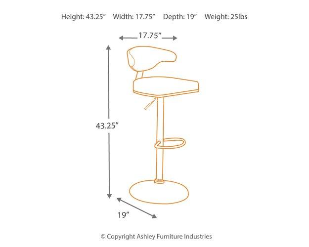 Bellatier Adjustable Height Bar Stool