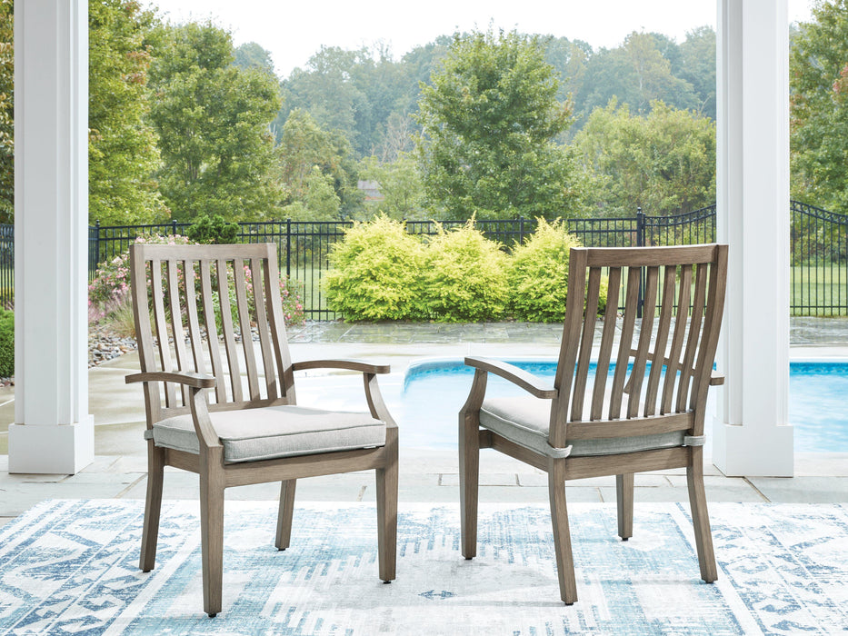 Rainier Ranch Outdoor Arm Chair with Cushion (Set of 2)