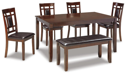 Bennox Dining Table and Chairs with Bench (Set of 6) - Smart Rent To Own (PA) - Multi Location