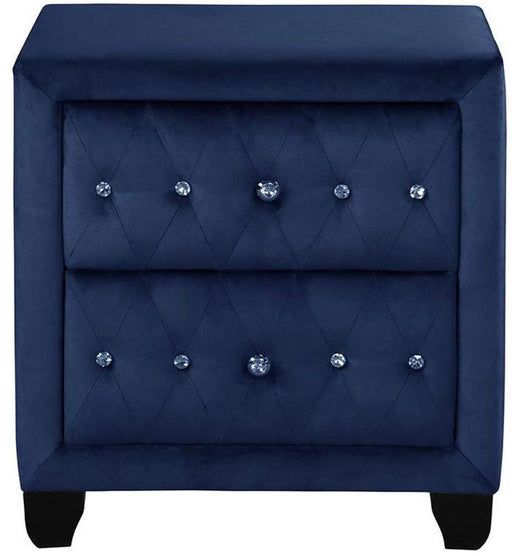 Galaxy Home Sophia 2 Drawer Nightstand in Blue GHF-733569393435 image