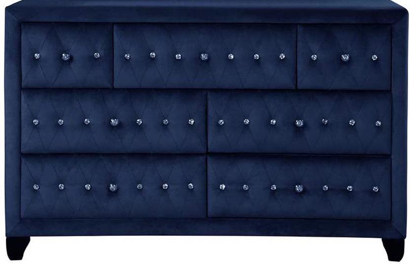 Galaxy Home Sophia 7 Drawer Dresser in Blue GHF-733569365272 image