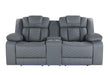 U7069 GREY 10 PWR CON REC LOVESEAT WITH LED AND IMMERSIVE SOUND - Smart Rent To Own (PA) - Multi Location