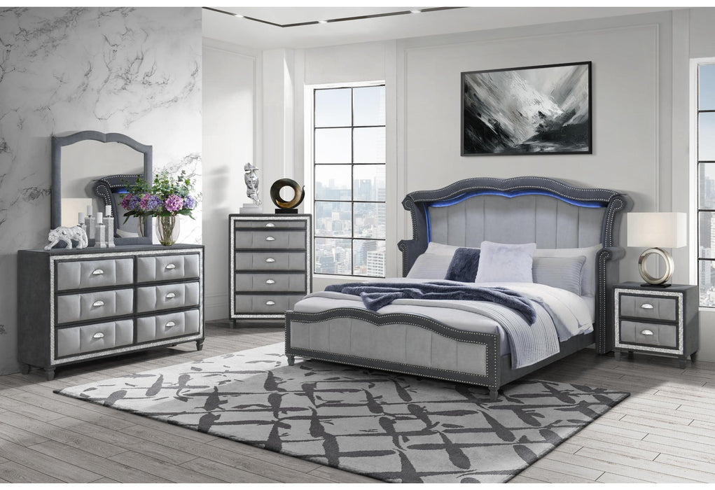 VANNA DARK GREY FULL BED GROUP image