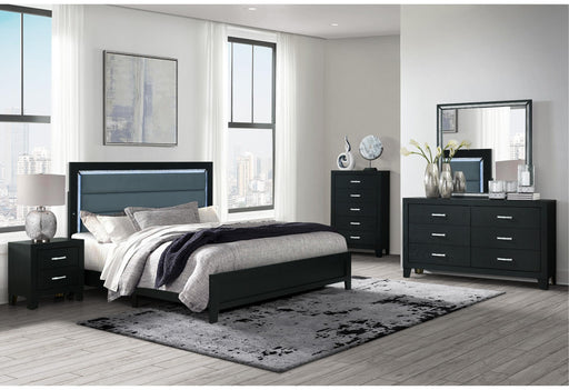 REID BLACK FULL BED, DRESSER, MIRROR AND NIGHTSTAND - Smart Rent To Own (PA) - Multi Location