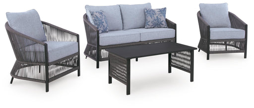 Bodega Island Outdoor Love/Chairs/Table Set (Set of 4) - Smart Rent To Own (PA) - Multi Location