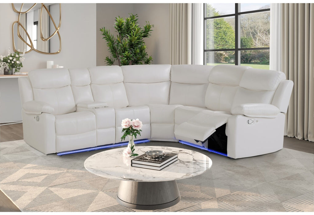 U6026 Blanche White Sectional Sofa