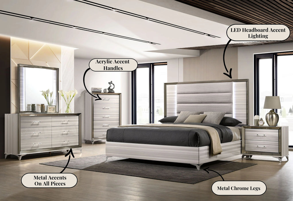 Zambrano White Bed Group