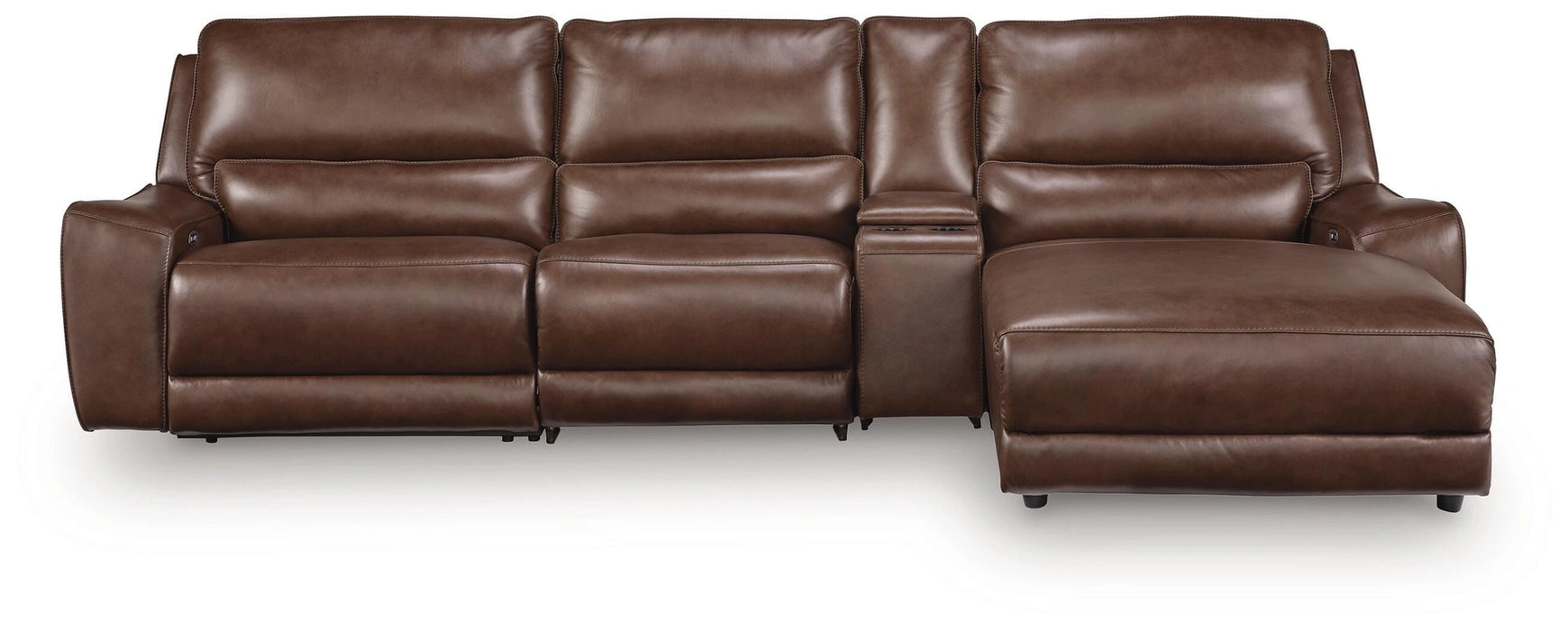 Silverbrooke Reclining Sectional with Chaise and Storage Console