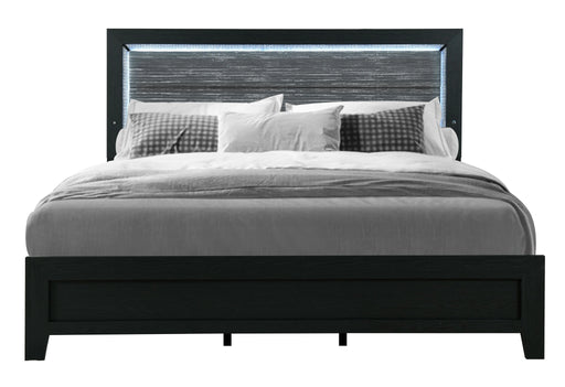 Reid Black Bed with LED