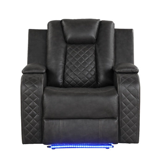 Galaxy Home Benz LED & Power Recliner Chair in Gray image