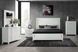 Alina White Bed Group with LED, Cooler, Speaker and USB